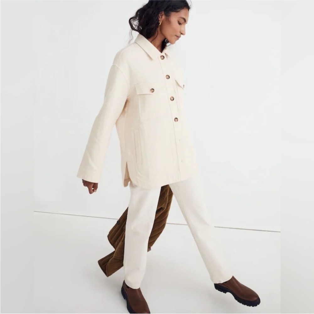 Madewell Womens Waffleback Branner Shirt Jacket Shacket - Picture 14 of 15